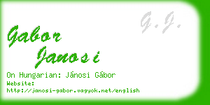 gabor janosi business card